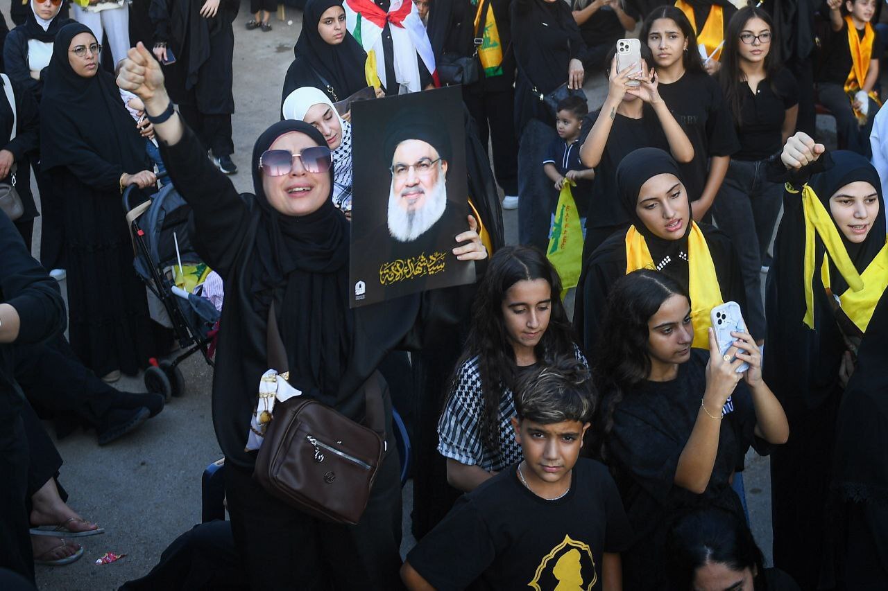 زنان لبنانی در مراسم سالگرد سیدحسن نصرالله