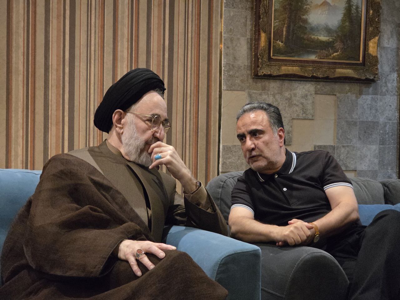 سید محمد خاتمی در منزل تاجزاده