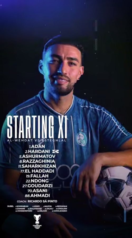 ترکیب استقلال برای دیدار مقابل الوحدات اعلام شد