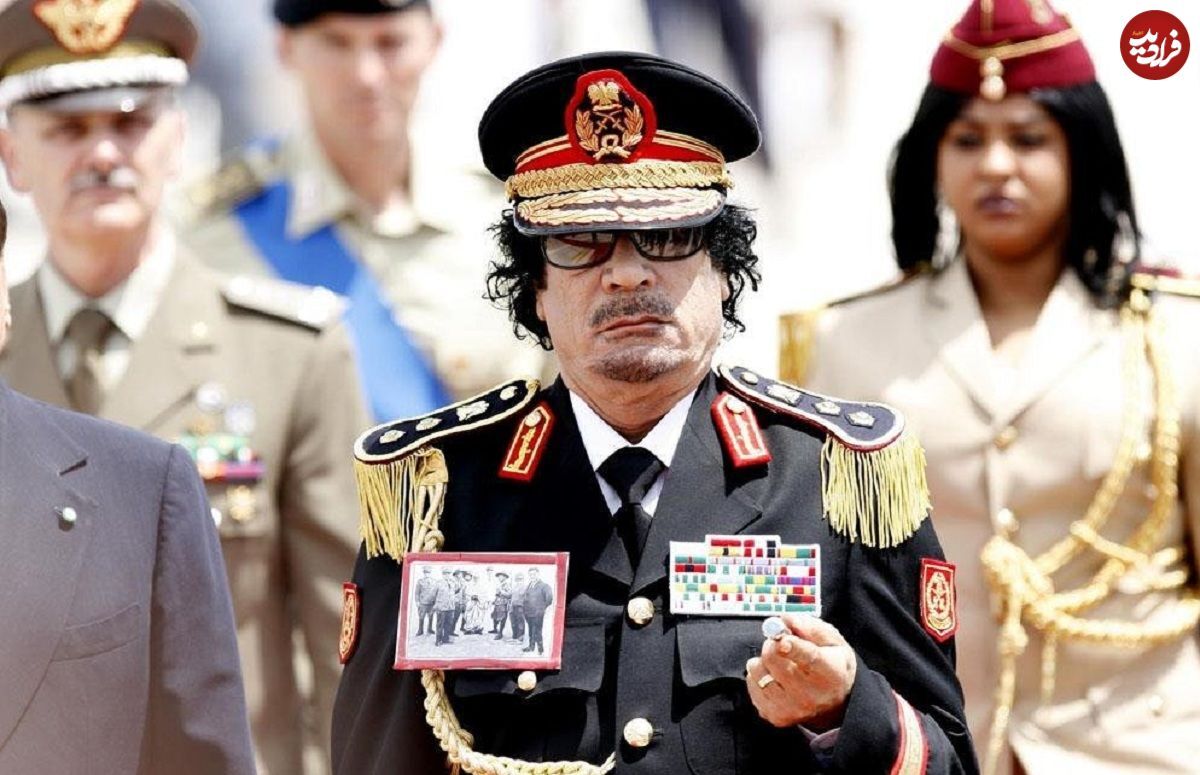 چهره جوان معمر قذافی