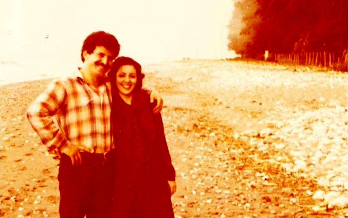 زویا امامی و همسرش در جوانی