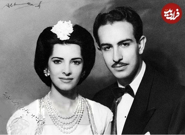 شمس پهلوی در روز عروسی با مهرداد پهلبد