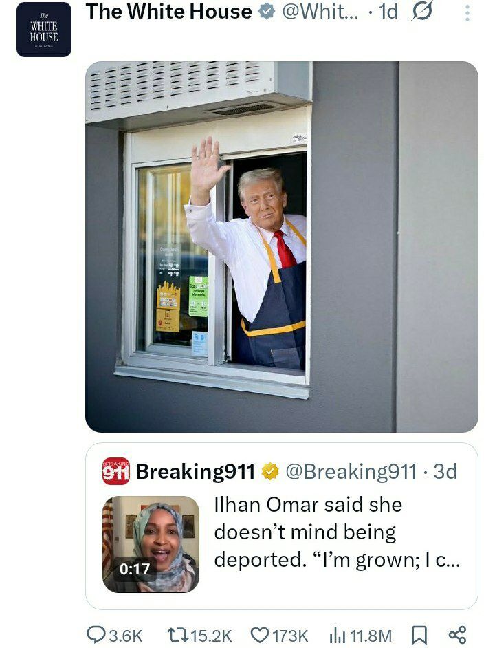 پاسخ صریح کاخ سفید به ایلهان عمر