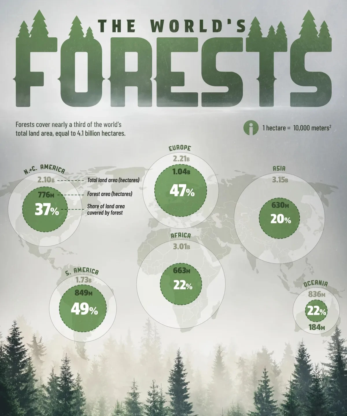اینفوگرافی پوشش جنگلی