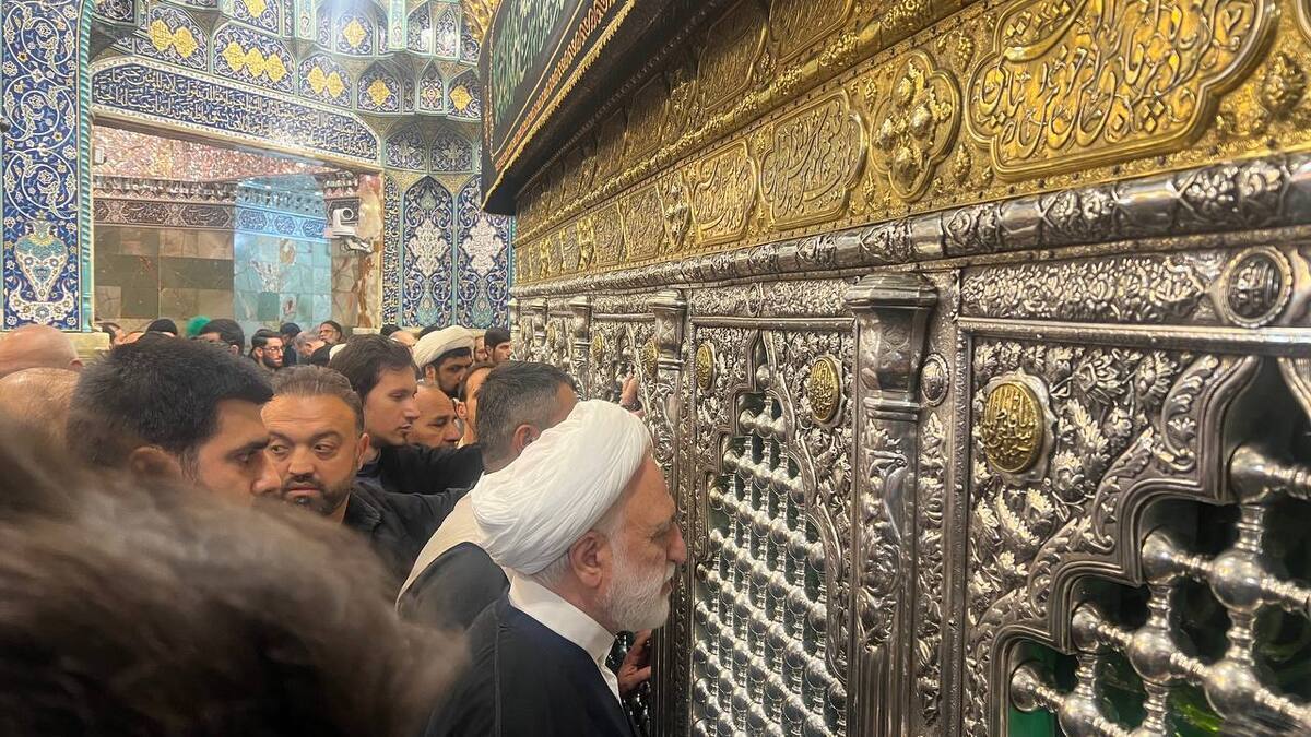 محسنی اژه‌ای در حرم حضرت معصومه