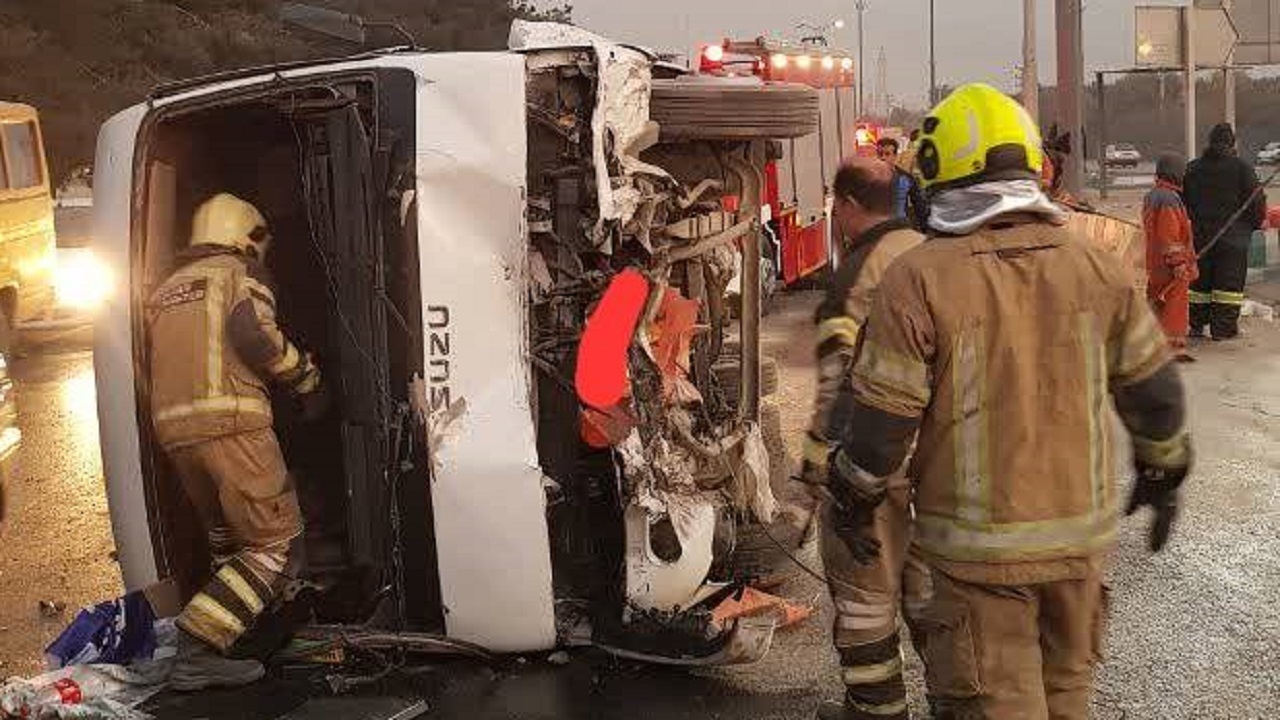 واژگونی مینیبوس واژگونی مینیبوس