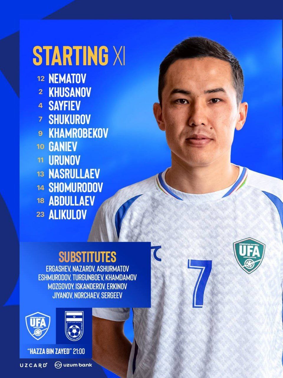 ترکیب ازبکستان مقابل ایران