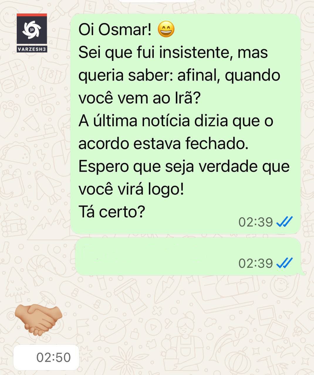 پاسخ اوسمار به پرسپولیس