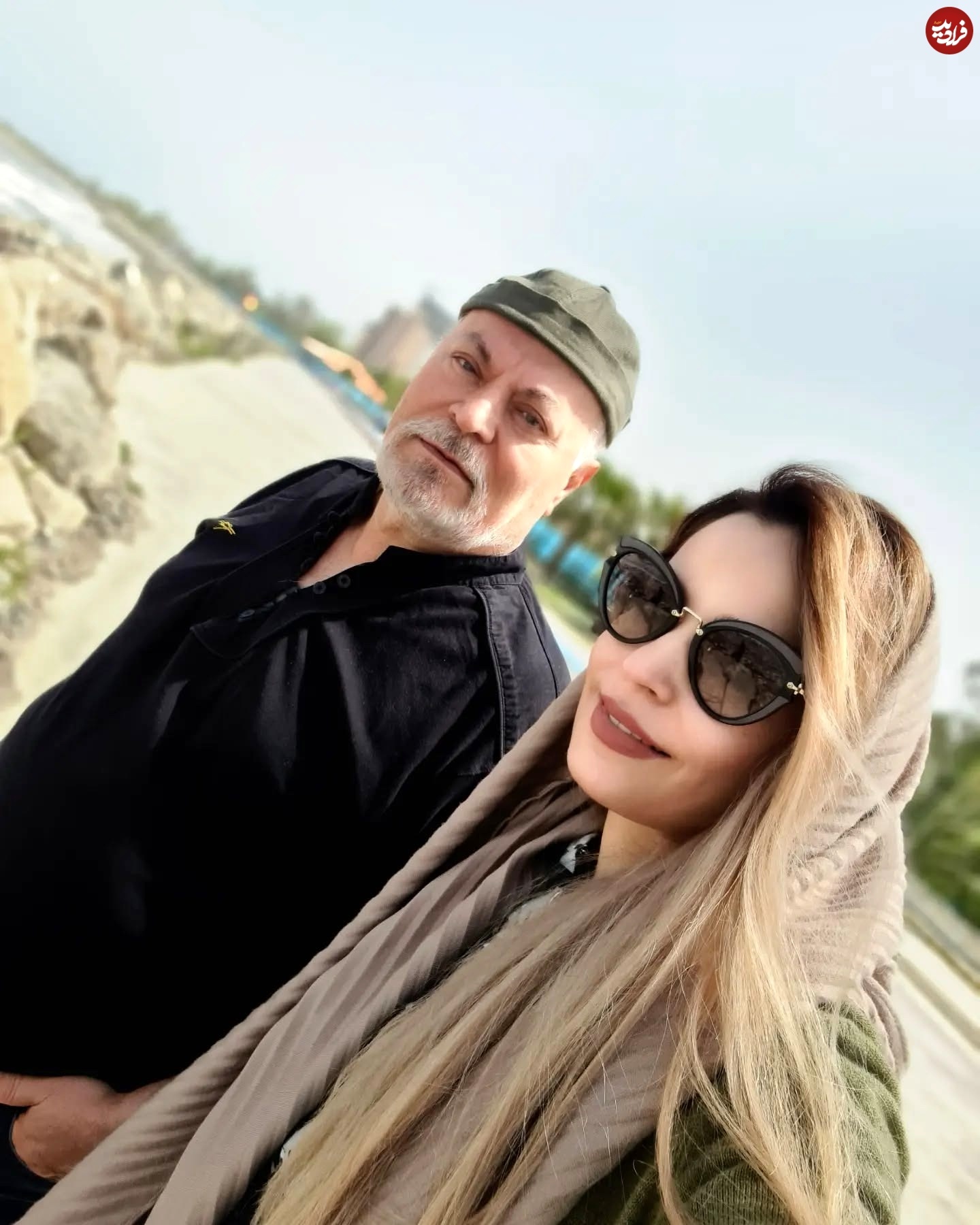 مرضیه سریال آوای باران به همراه پدرش