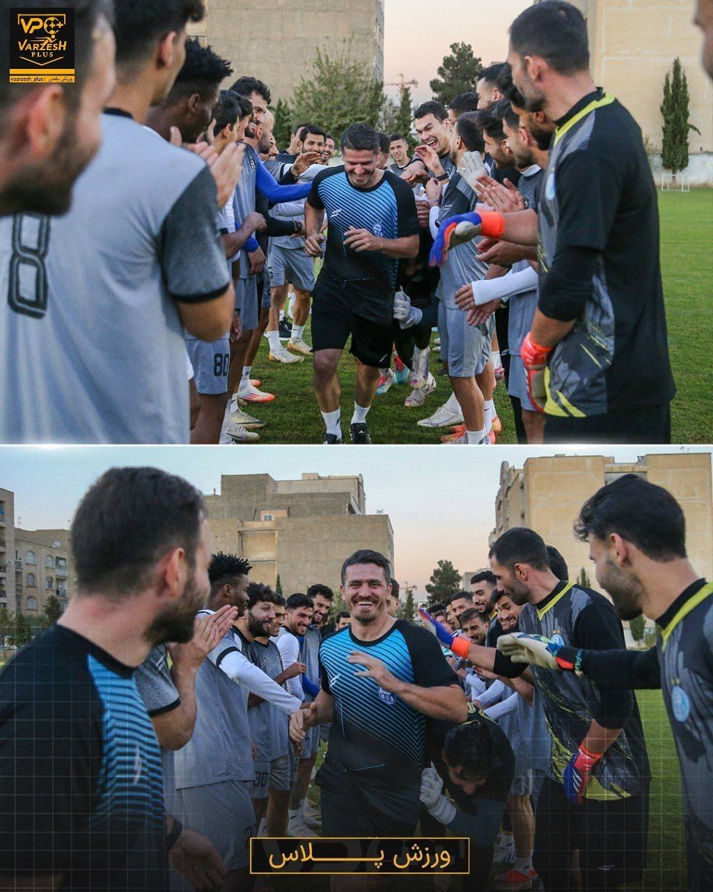 حضور وریا غفوری در تمرینات استقلال