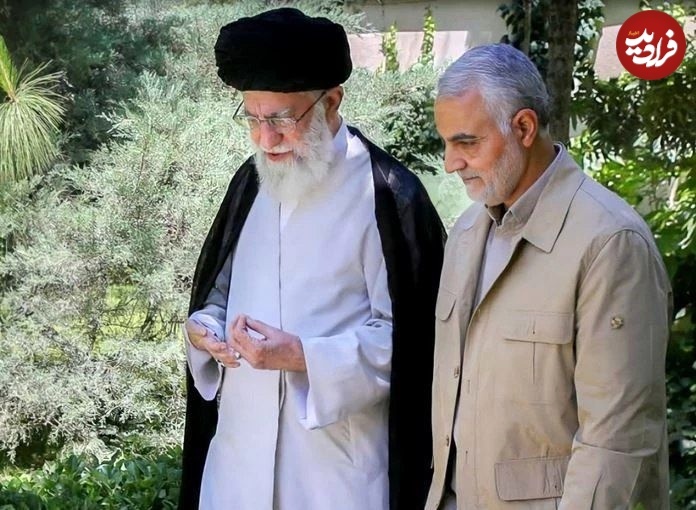 خوش و بش سردار سلیمانی و رهبری