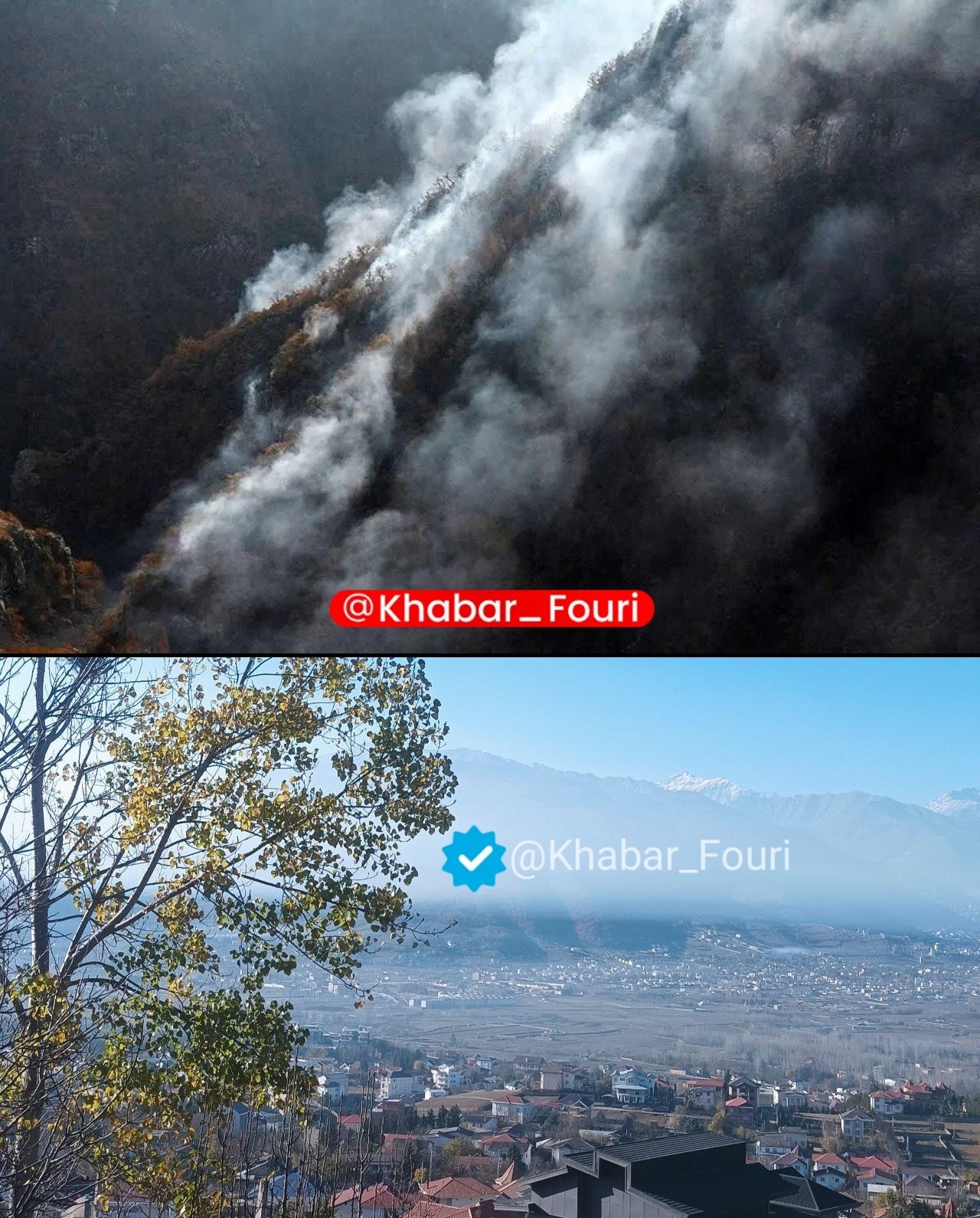 فاجعه آتش هیرکانی به کلاردشت رسید