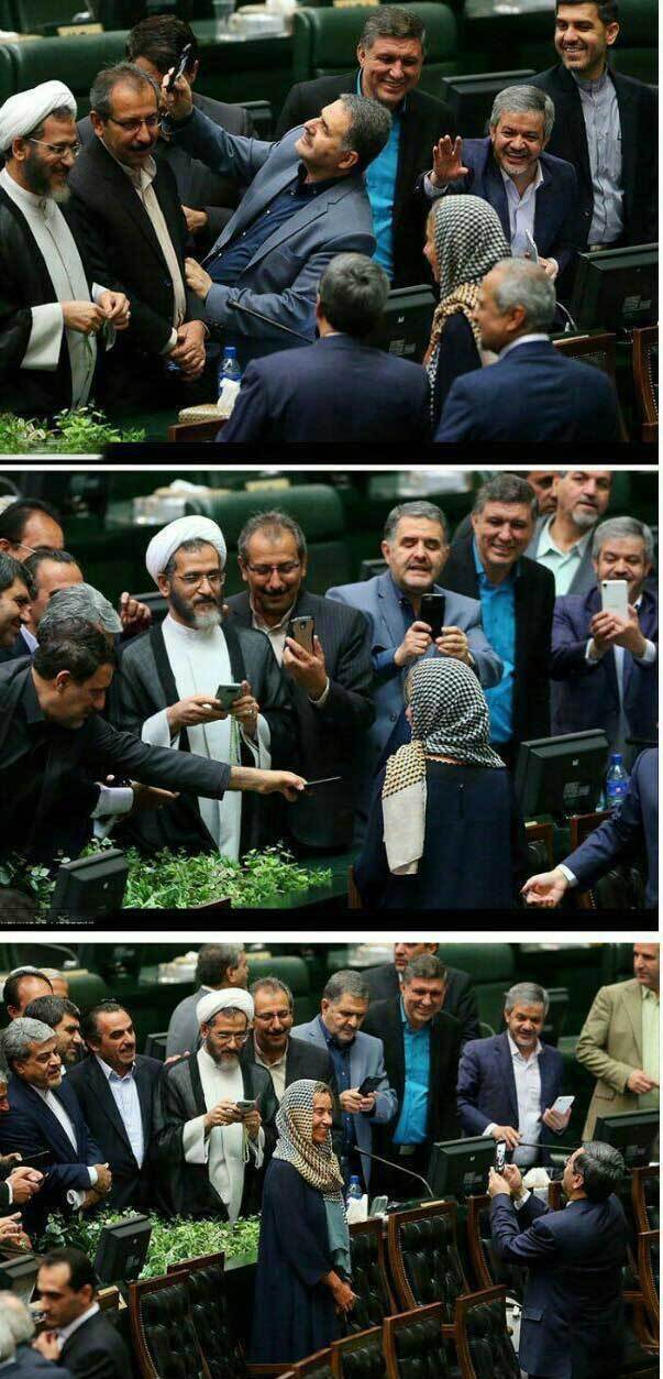 عکس سلفی با فدریکا موگرینی مسئول سیاست خارجی اتحادیه اروپا