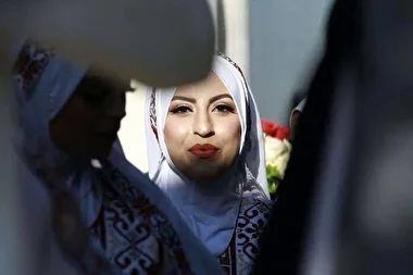 مراسم جشن عروسی ۵۴ زوج در غزه