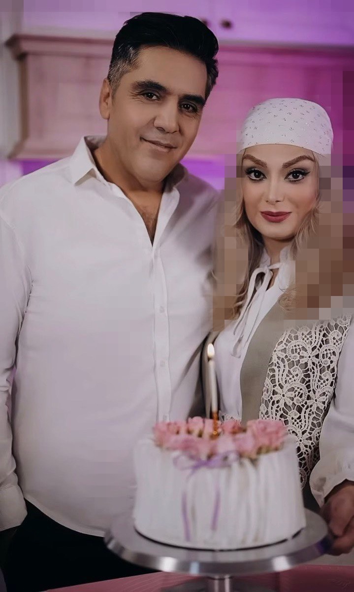 جشن تولد ویژه مجری معروف در کنار همسرش