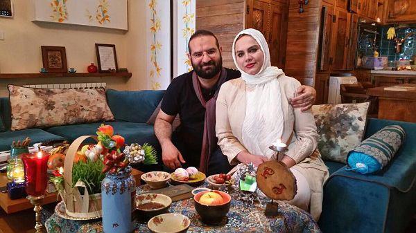 نرگس آبیار و همسرش