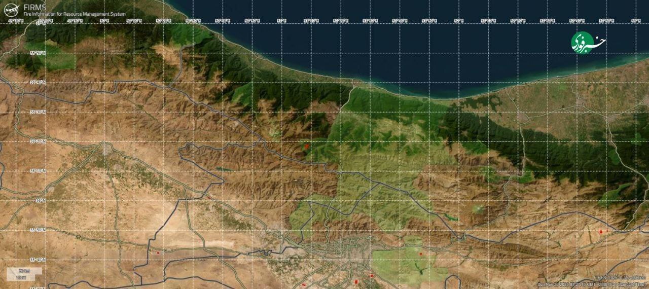 آتش سوزی جنگل الیت چالوس