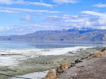فیلم/ دریاچه ارومیه پس از بارش برف و باران