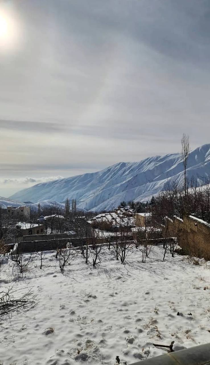 طبیعت برفی روستای راحت آباد لواسان