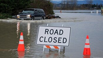 فیلم/ وضعیت اضطراری در واشنگتن با شدت‌گرفتن سیلاب‌ها