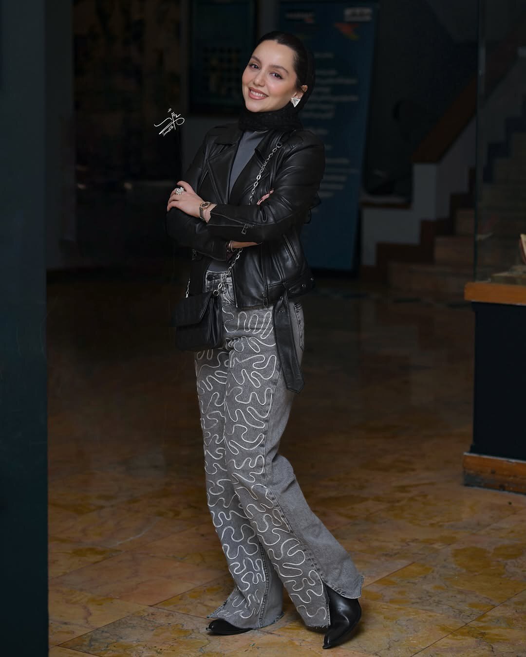 استایل چرم نازنین بیاتی