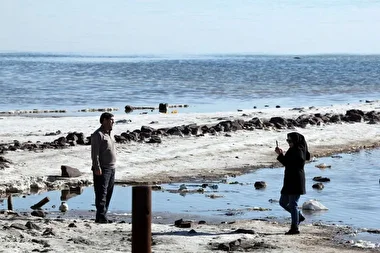 دریاچه ارومیه با بارش‌ها جان گرفت