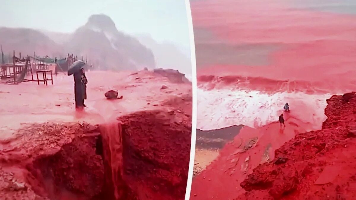 خاک سرخ و آب‌های نیلگون خلیج‌فارس