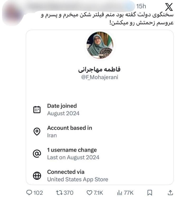 کاربری فاطمه  مهاجرانی