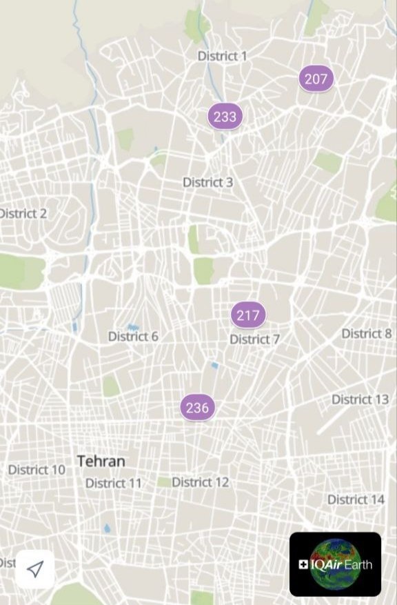 آلودگی هوای تهران