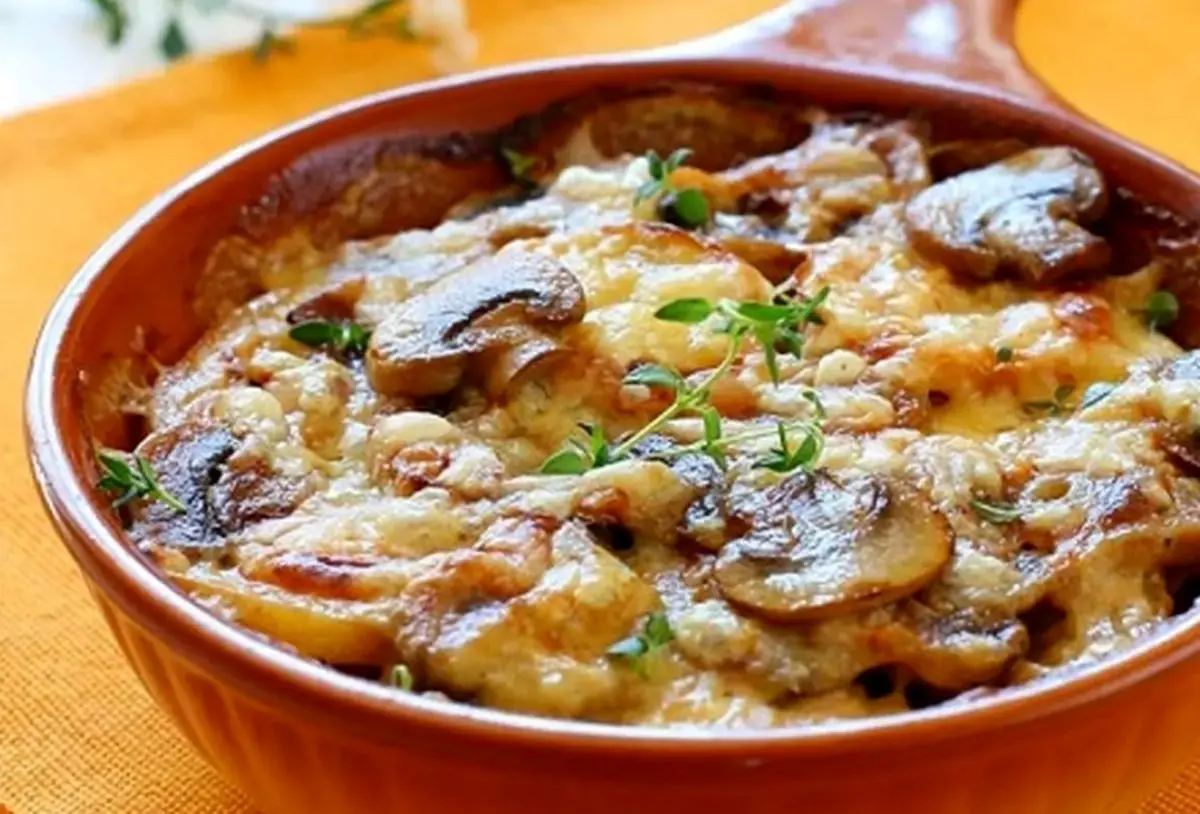 یک پیش‌غذای ساده و گیاهی با قارچ