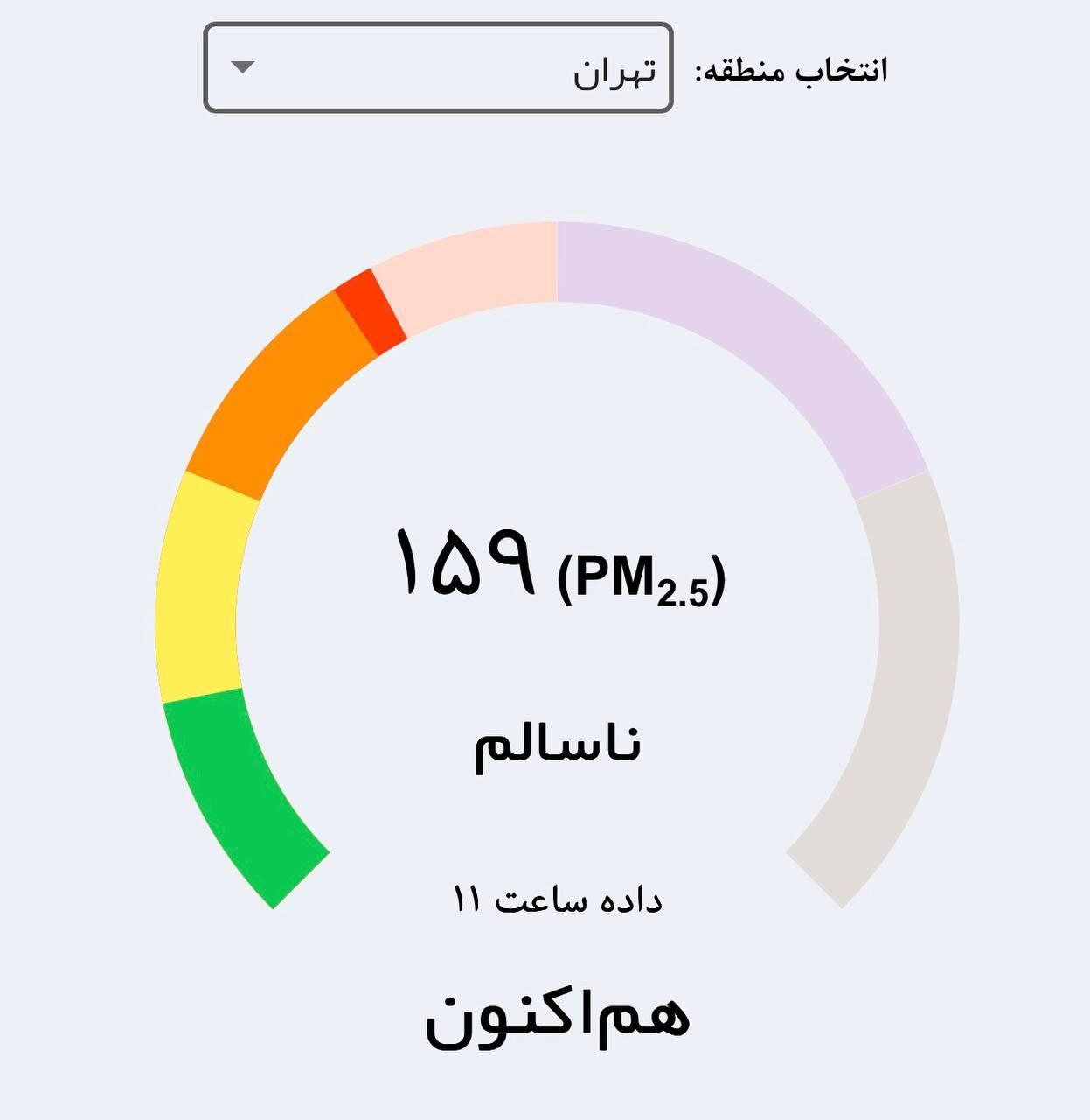 هوای تهران