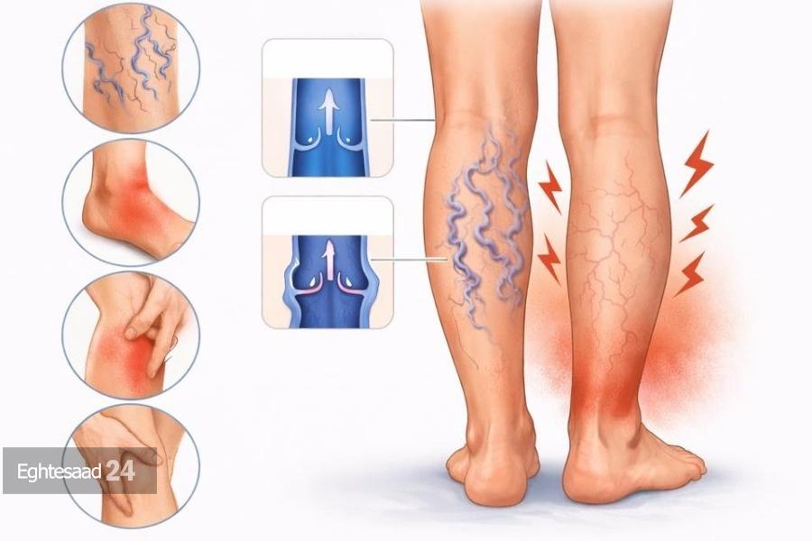 علائم اولیه واریس پا