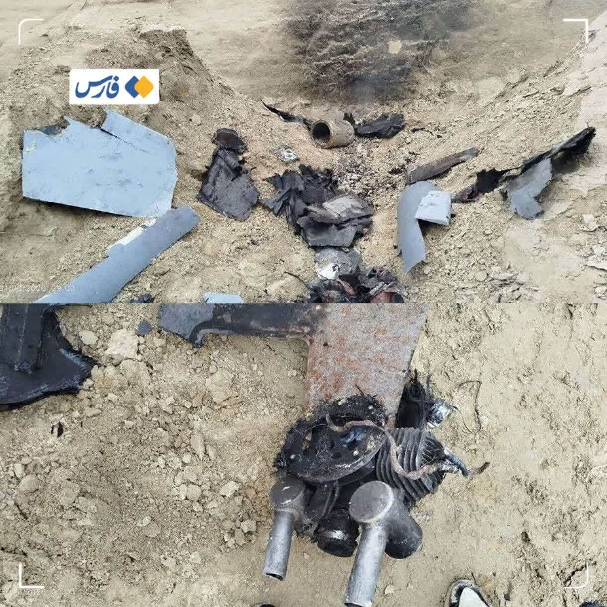 انهدام یک پهپاد لوکاس در جزیره قشم