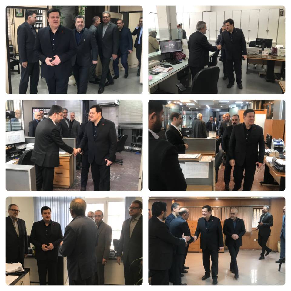 بازدید مدیرعامل بانک ملت از شعب سطح شهر تهران و واحد‌های ستادی پشتیبان