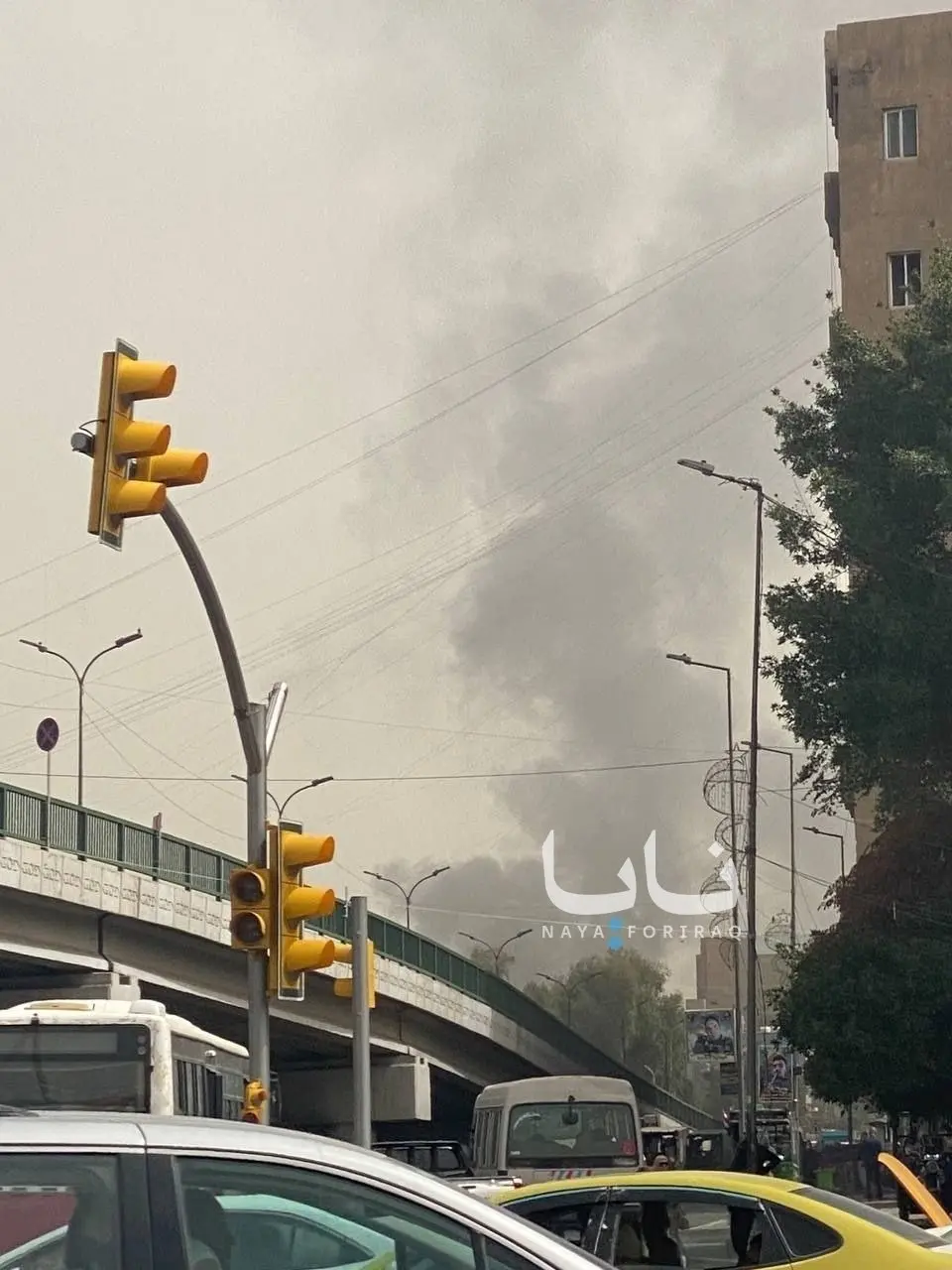 تصویر برخورد موشک ایران به یک منطقه صنعتی در اسرائیل