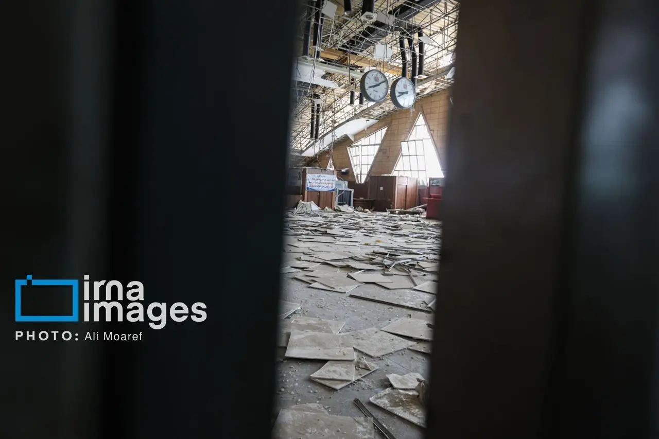 عکس حمله هوایی به پایانه مرزی