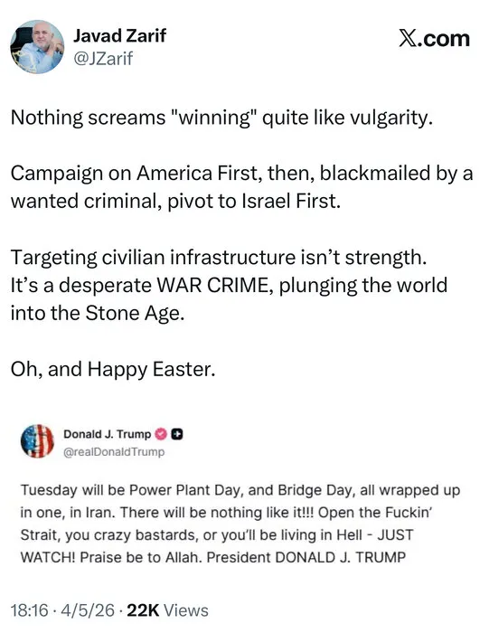 توییت محمدجواد ظریف