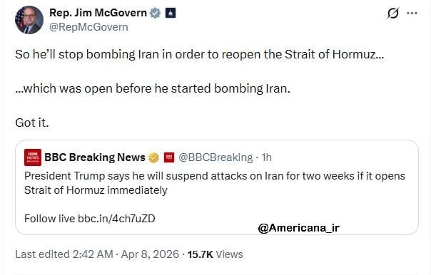 کنایه نماینده کنگره آمریکا به خبر دو هفته‌ای ترامپ