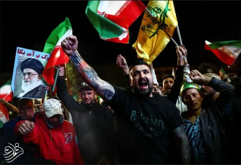 تجمع شبانه هم‌زمان با خبر آتش بس