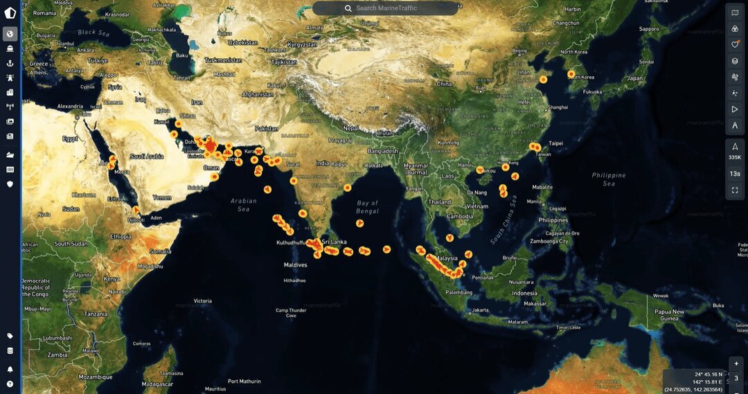 جدیدترین تصویر ماهواره‌ای از وضعیت تنگه هرمز