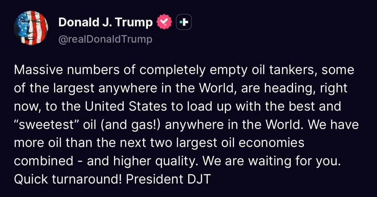 عکس/ پیام خبرساز ترامپ همزمان با مذاکرات