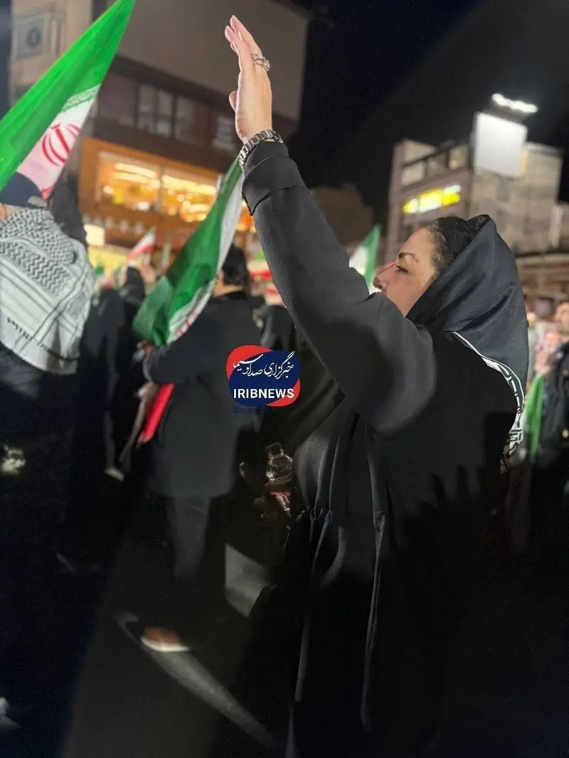 مریلا زارعی در تجمعات شبانه تهران