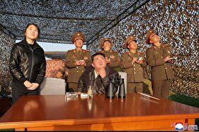 نظارت کیم و دخترش بر آزمایش موشک‌های بالستیک