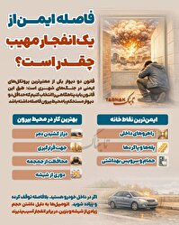 اینفوگرافیک| تعیین فاصله ایمن در برابر انفجار