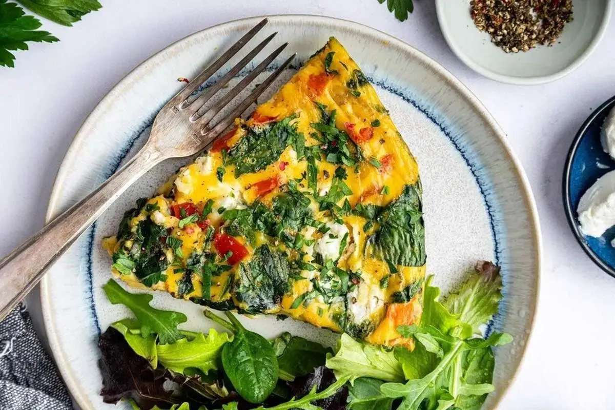 کوکوی  سیب زمینی و اسفناج