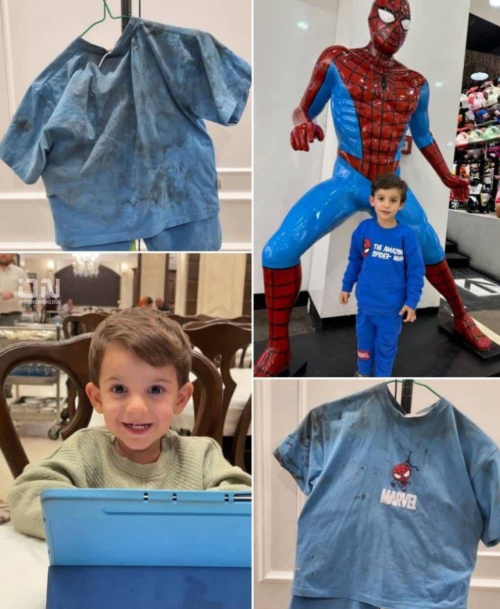 تصویری تلخ از امیرعباس ۴ ساله که در حمله به شهادت رسید