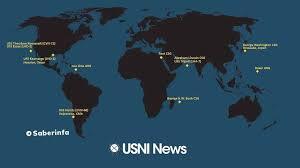 موقعیت ناوهای هواپیمابر آمریکا در منطقه