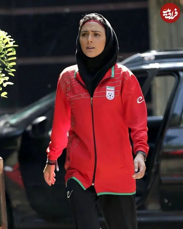 هدی زین‌العابدین با لباس تیم ملی
