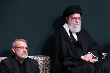 عکس دیده نشده از آیت الله خامنه‌ای و علی لاریجانی در صداوسیما