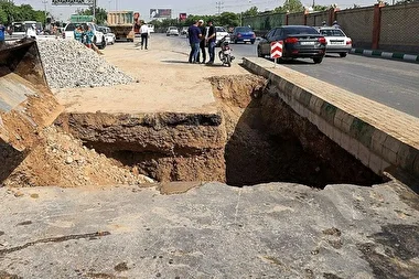 ترکیدگی خط لوله آب اصلی مشهد